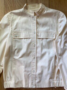 Vintage Country Suburbans Butter Yellow Utility Shirt Jacket Made USA Button Up